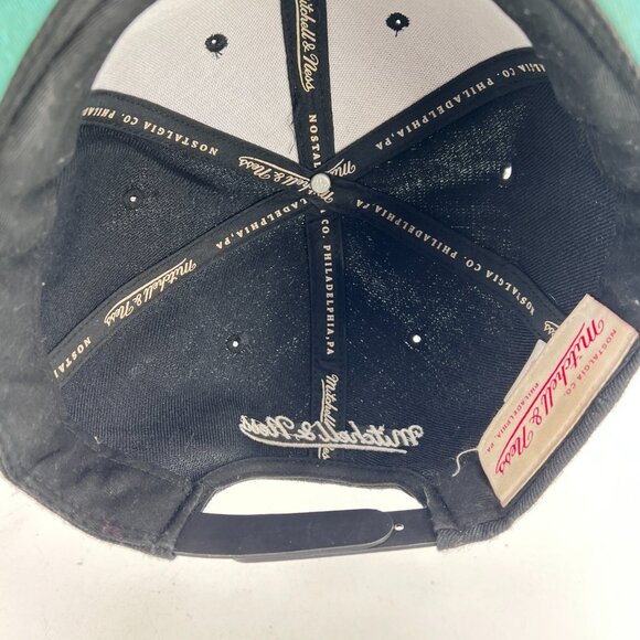 Mitchell & Ness Notalgia Co. San Antonio Spurs NBA Black Red Snapback Hat - Picture 9 of 10